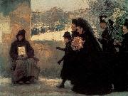 Emile Friant All Saints' Day oil painting